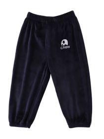 Cotton pants Autumn and winter baby boys' and girls' golden velvet lantern pants (Color: Dark Blue)