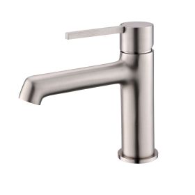 Modern bathroom faucet single hole faucet in Black (Color: Brushen Nickel)
